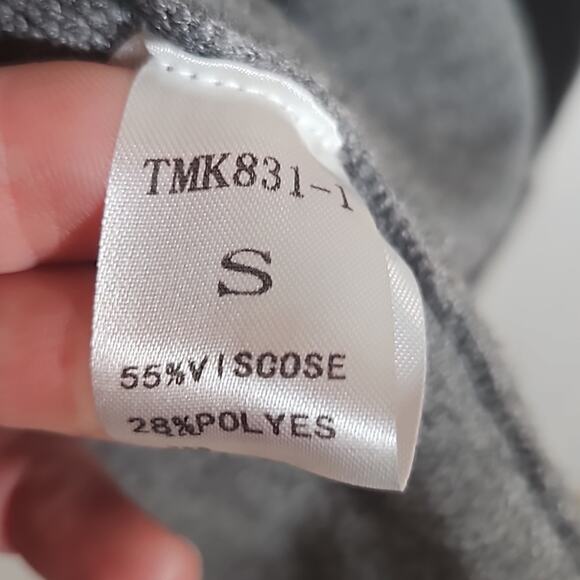 NWT THML Grey Oversized Open-front Long Cardigan Sweater - Picture 7 of 10